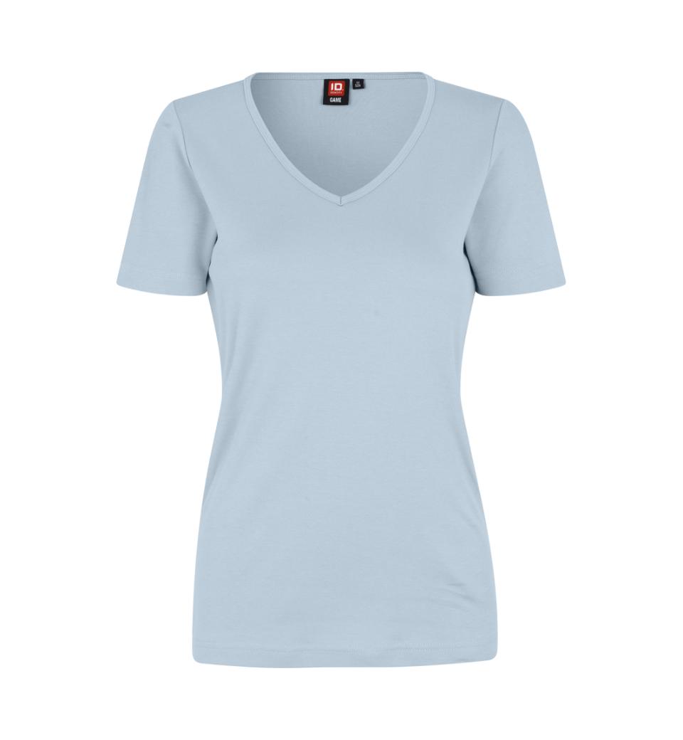 T-shirt Interlock | V-neck | damski