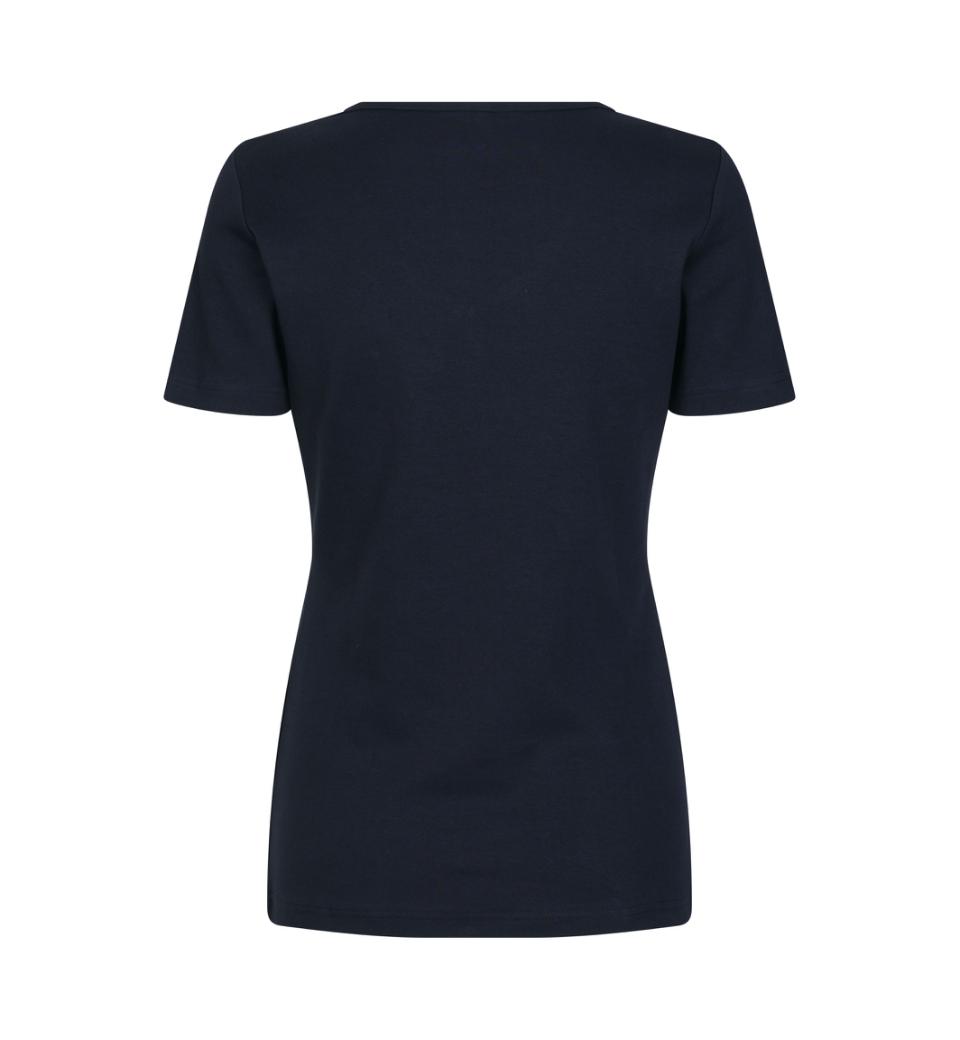 Interlock T-shirt | V-hals | dame