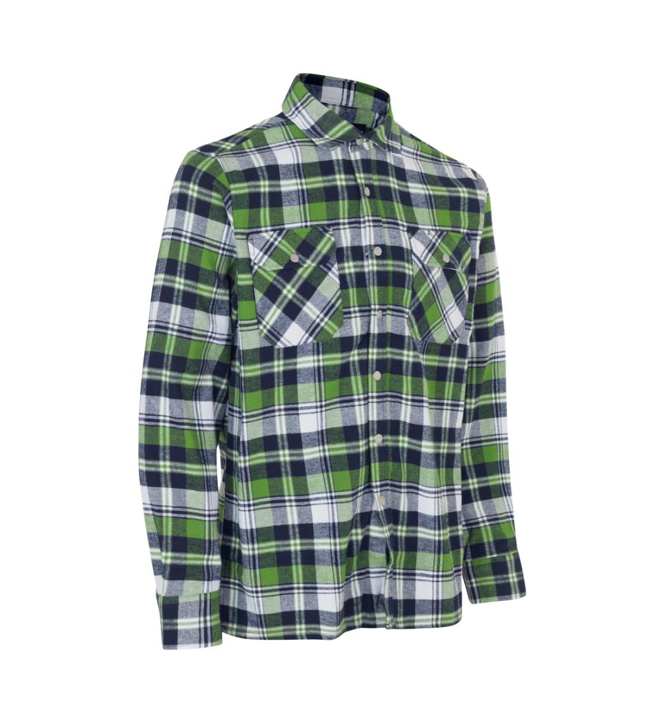 Green leaf-skjorta | tryckknapp