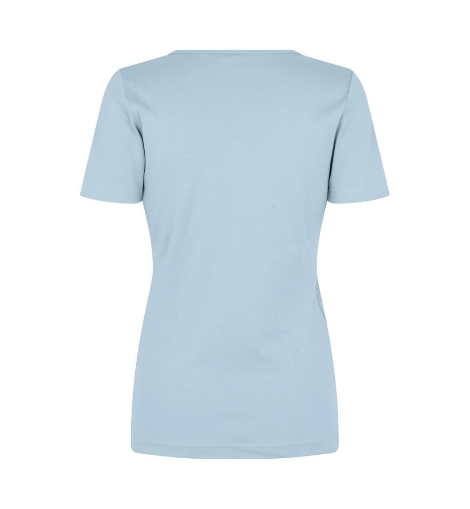 Interlock T-shirt | V-hals | dame
