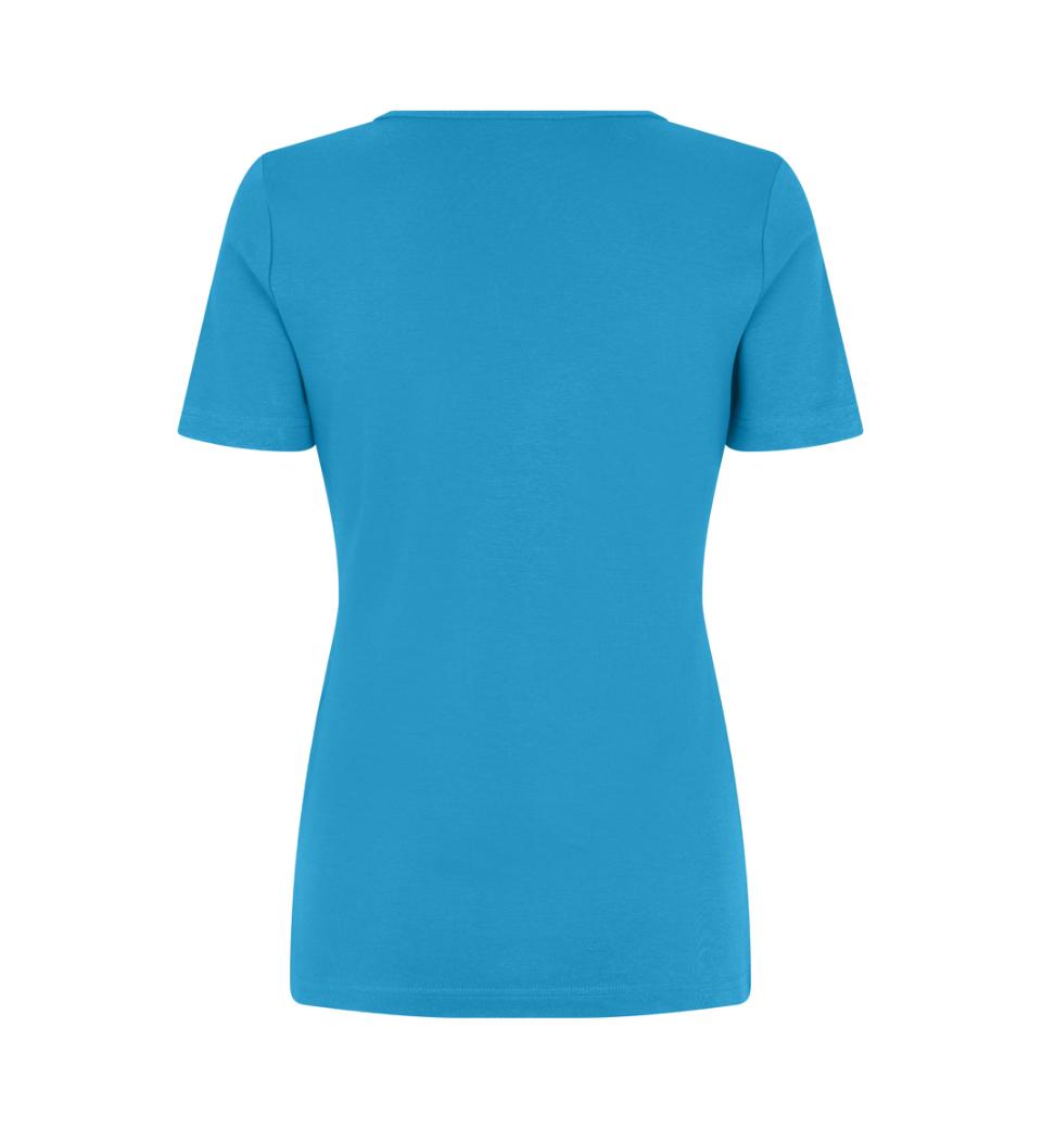 Interlock T-shirt | V-hals | dame