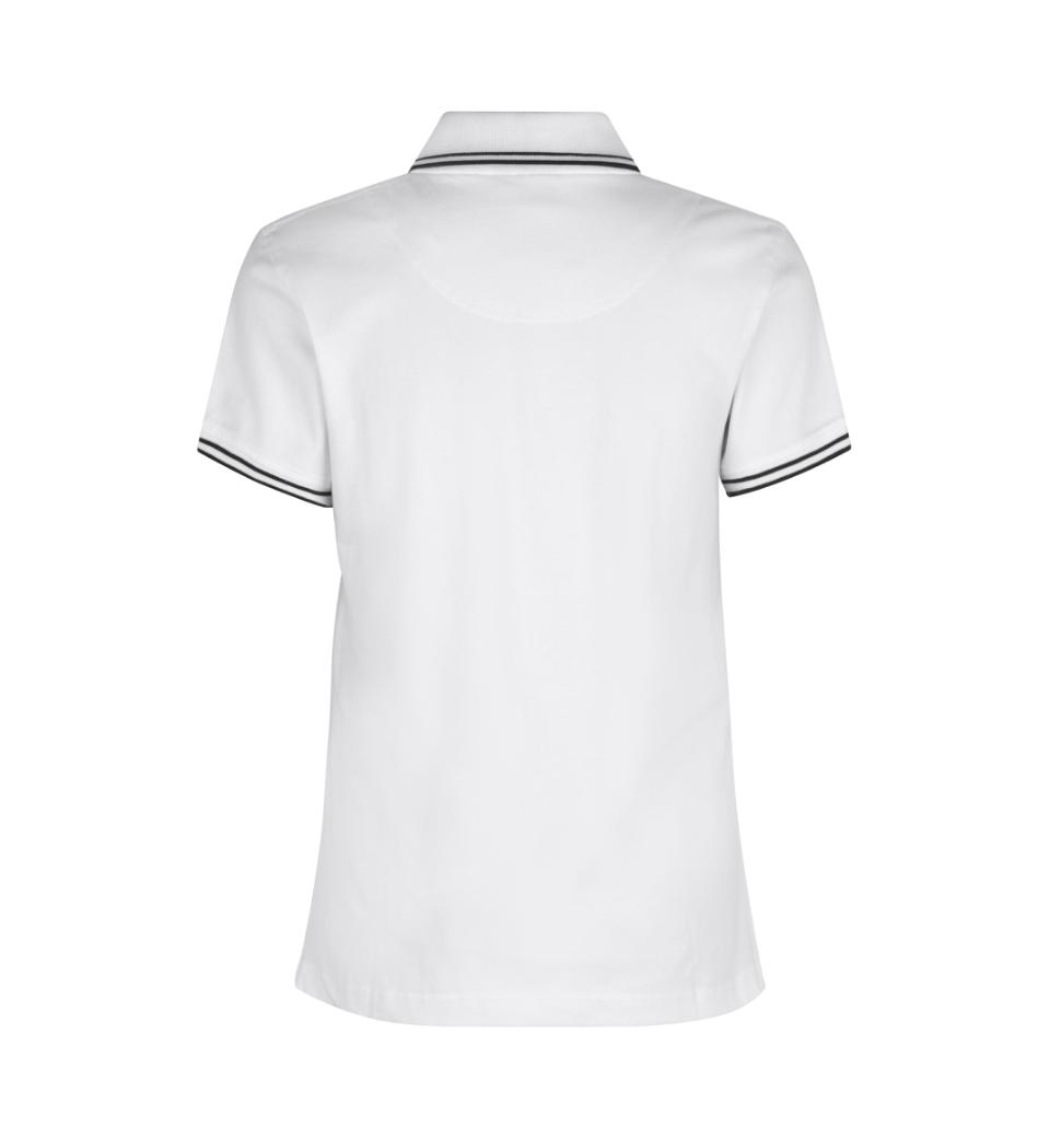 Kontrastowa koszulka polo | stretch | damska