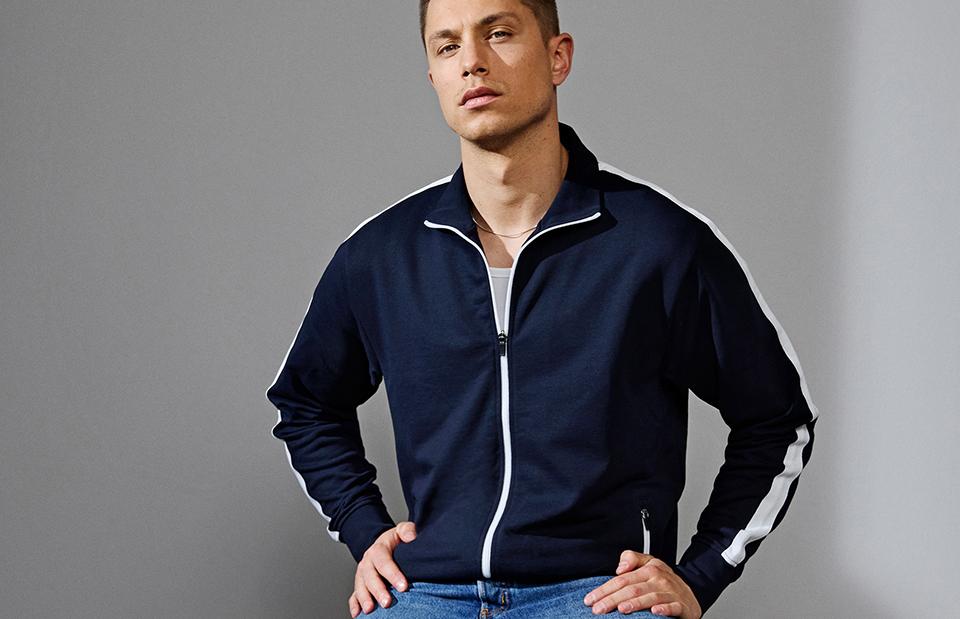 Sweatshirt cardigan | kontrast